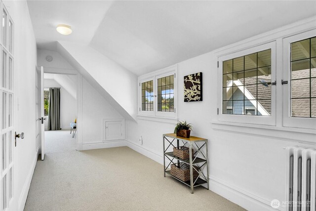 2008 Nob Hill Ave N, Seattle, WA 98119 - bonus room with radiator, carpet, vaulted ceiling, and baseboards
