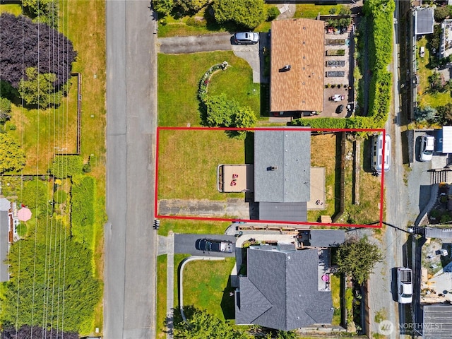 3309 W 2nd St, Anacortes, WA 98221 - aerial view of property's location featuring property parcel outlined