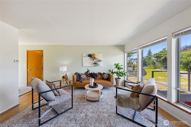 3309 W 2nd St, Anacortes, WA 98221 - living room featuring wood finished floors and baseboards