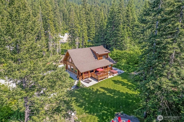 158 Big Pine Dr, Leavenworth, WA 98826 - aerial view of property and surrounding area with a forest