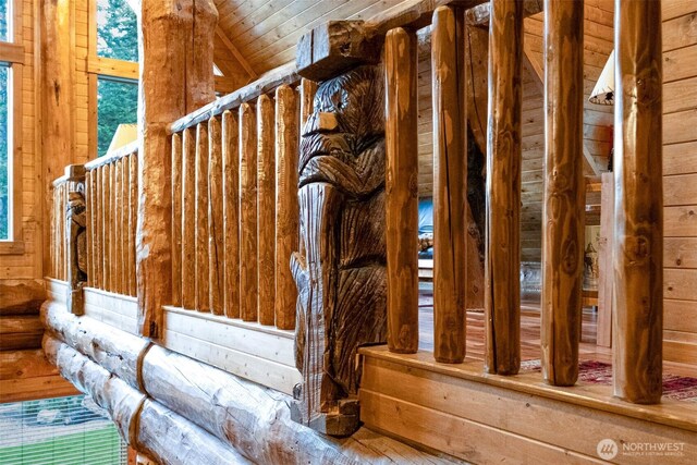 158 Big Pine Dr, Leavenworth, WA 98826 - detailed view of wood walls