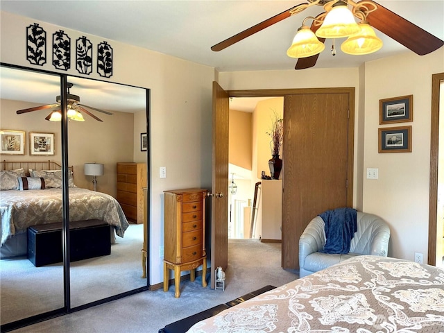 1711 Mount Rainier Blvd, Spanaway, WA 98387 - bedroom featuring carpet floors, a closet, and a ceiling fan