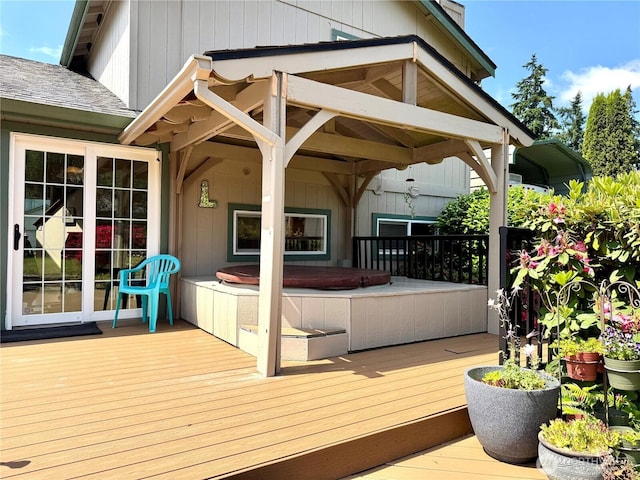 1711 Mount Rainier Blvd, Spanaway, WA 98387 - wooden terrace featuring a hot tub
