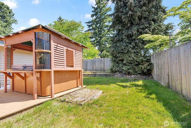 17004 11th Ave NE, Shoreline, WA 98155 - view of yard with a deck and an outdoor structure