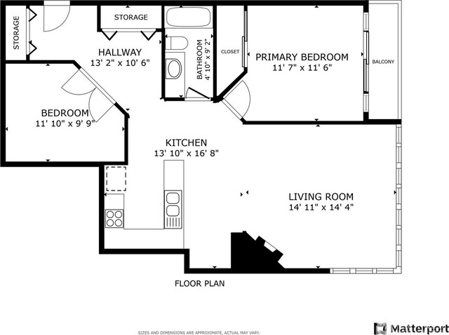 2929 1st Ave Unit 205, Seattle, WA 98121 - view of floor plan / room layout