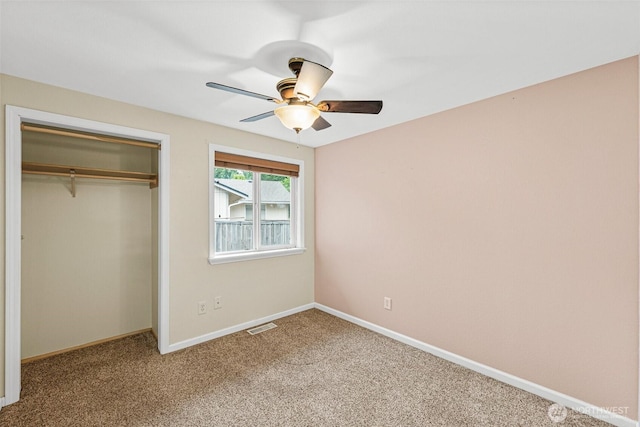 5937 Danials Loop SE, Lacey, WA 98513 - unfurnished bedroom with carpet floors, a closet, and ceiling fan