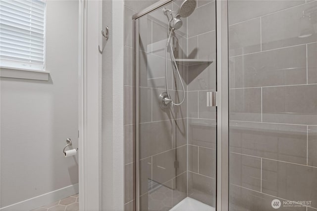 1924 Schneiter Dr, Longview, WA 98632 - full bathroom featuring a shower stall and baseboards