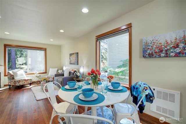 2509NE 125th St, Seattle, WA 98125 - dining area featuring recessed lighting and wood finished floors