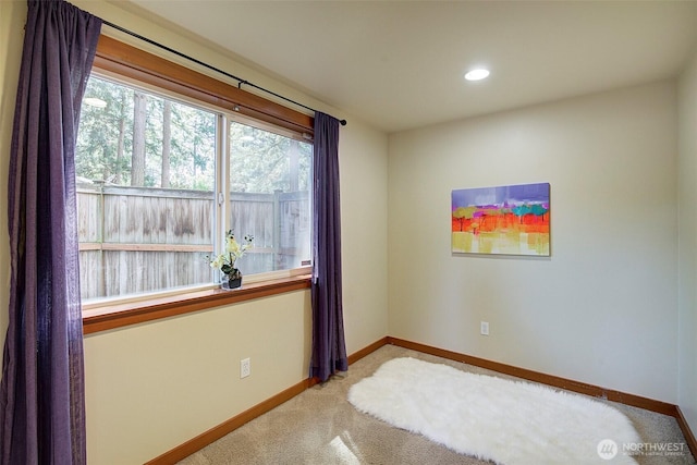2509NE 125th St, Seattle, WA 98125 - spare room with baseboards, carpet, and recessed lighting