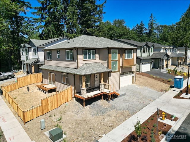 17012 106th Ave SE Lot 1, Renton, WA 98058 - view of front of home with driveway, roof with shingles, a garage, and a residential view