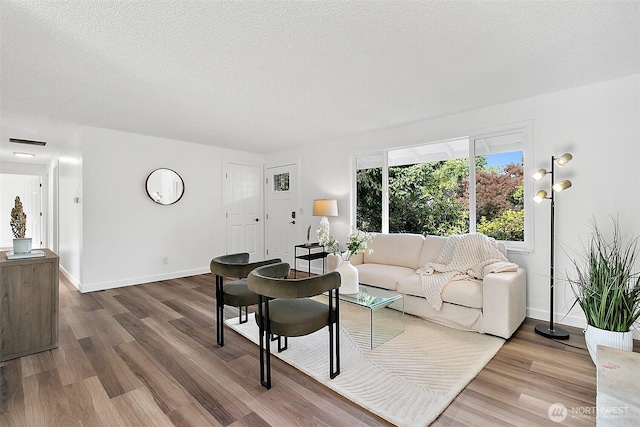 25035 34th Ave S, Kent, WA 98032 - living room featuring wood finished floors and a textured ceiling