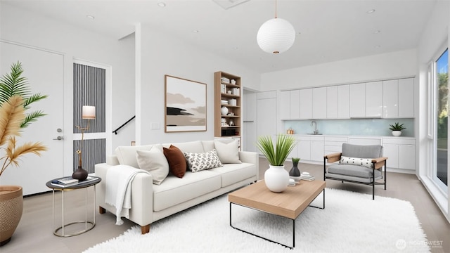 1114 26th Ave Unit B, Seattle, WA 98122 - living room with light wood-type flooring
