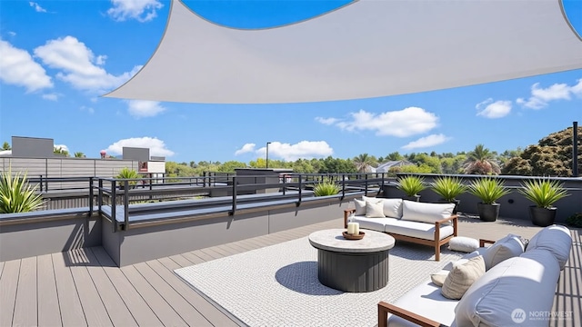 1114 26th Ave Unit B, Seattle, WA 98122 - wooden deck with an outdoor living space