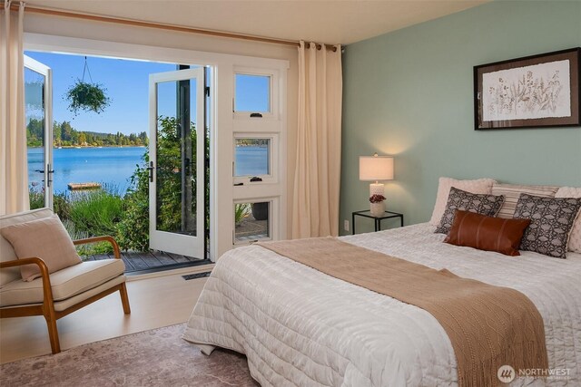 9707 SW Quartermaster Dr, Vashon, WA 98070 - bedroom featuring a water view