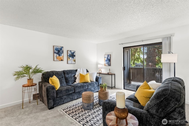 1506 N Defiance St Unit R205, Tacoma, WA 98406 - living room with light colored carpet and a textured ceiling