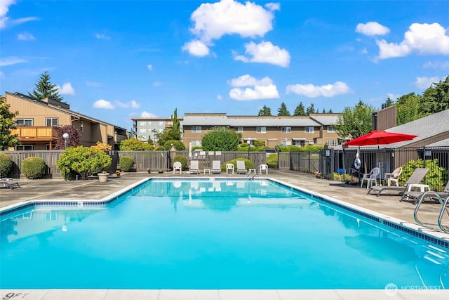 1506 N Defiance St Unit R205, Tacoma, WA 98406 - community pool featuring a patio area and a residential view