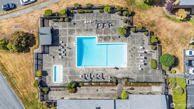 1506 N Defiance St Unit R205, Tacoma, WA 98406 - aerial view of a pool