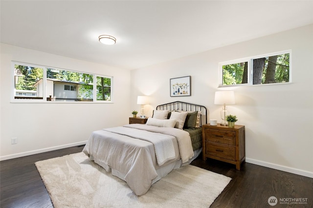 604 N 178th St, Shoreline, WA 98133 - bedroom featuring baseboards and dark wood-type flooring