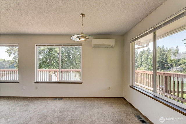 4103 Ward Lake Ct SE, Olympia, WA 98501 - carpeted spare room with a wall unit AC, a textured ceiling, and baseboards