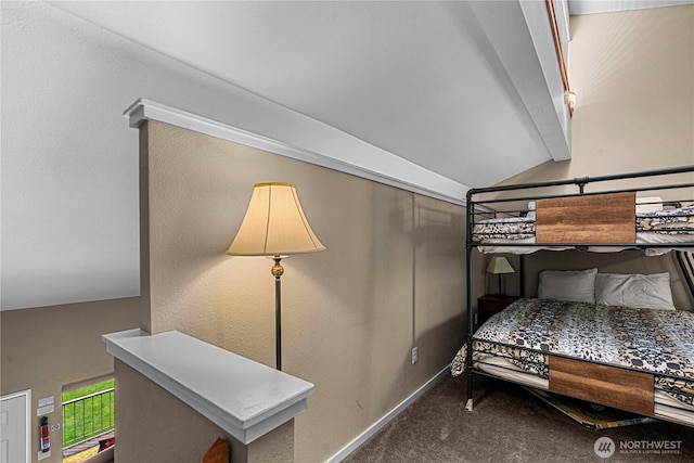 8903 Crescent Bar Rd NW Unit 18, Quincy, WA 98848 - bedroom with carpet floors, lofted ceiling, and baseboards