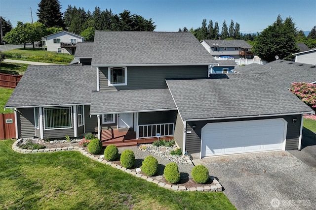 109 77th Pl SW, Everett, WA 98203 - view of front of property featuring a shingled roof, a garage, driveway, and covered porch