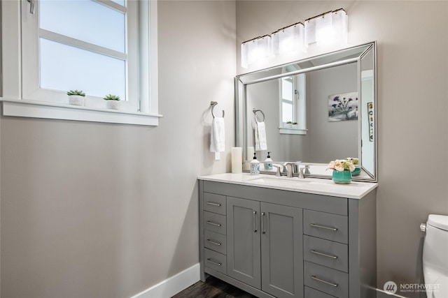 8054 Makah Rd, Birch Bay, WA 98230 - half bath with vanity and wood finished floors