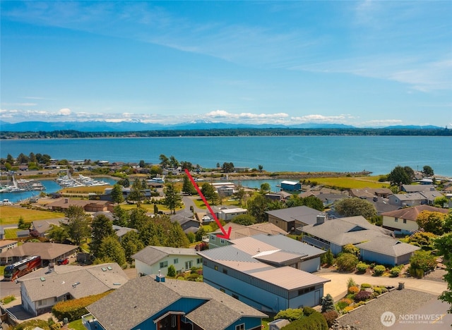 8054 Makah Rd, Birch Bay, WA 98230 - aerial view of residential area with a water and mountain view