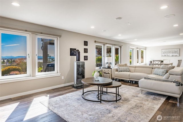 8054 Makah Rd, Birch Bay, WA 98230 - living area featuring wood finished floors and recessed lighting