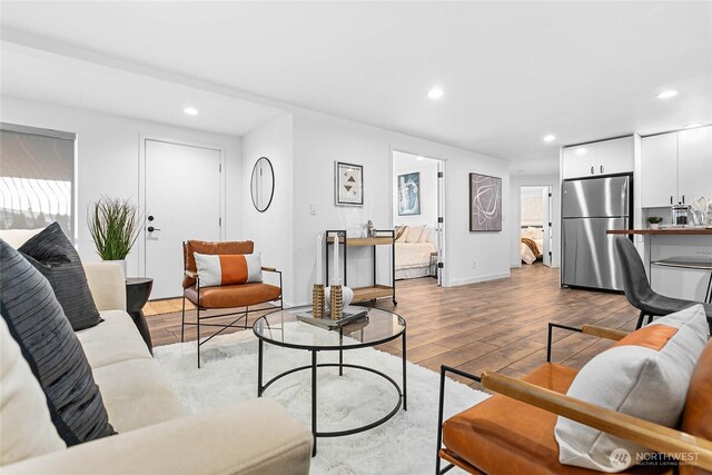 8068 Niska Rd, Blaine, WA 98230 - living area featuring recessed lighting and light wood-type flooring