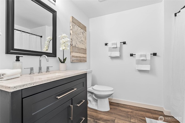 8068 Niska Rd, Blaine, WA 98230 - full bathroom with vanity and wood finished floors