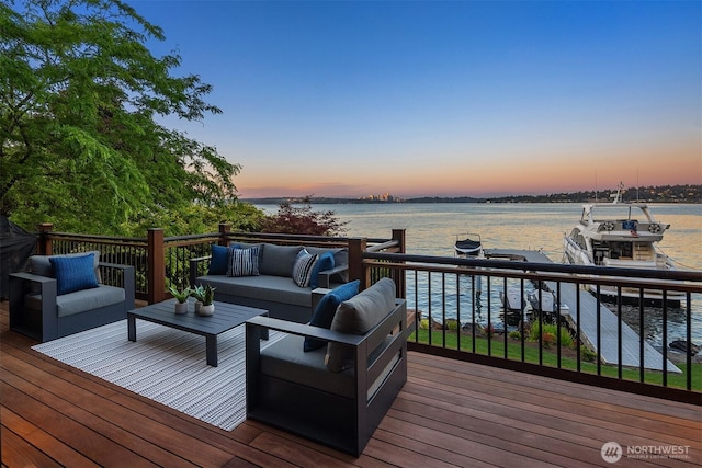 1104 Lakeside Ave S, Seattle, WA 98144 - deck featuring an outdoor hangout area and a water view