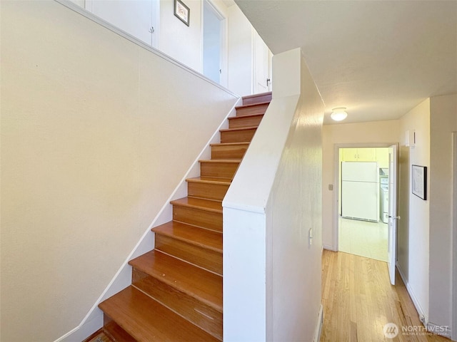 13151/2 W 5th St, Port Angeles, WA 98363 - stairs featuring wood finished floors and baseboards