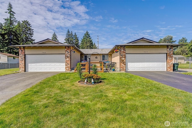 10610-10608 109th St SW, Lakewood, WA 98498 - ranch-style house with driveway, an attached garage, and brick siding