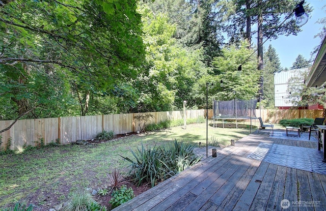 10012 NE 39th St, Vancouver, WA 98662 - deck featuring a trampoline