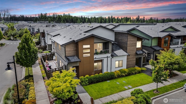 32867 Madrona Ave SE, Black Diamond, WA 98010 - contemporary home featuring a shingled roof, a residential view, and board and batten siding