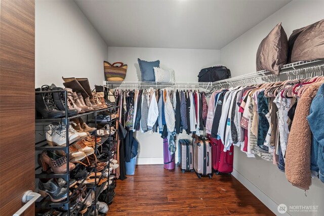 32867 Madrona Ave SE, Black Diamond, WA 98010 - walk in closet with wood finished floors