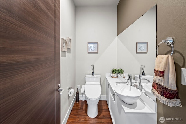 32867 Madrona Ave SE, Black Diamond, WA 98010 - bathroom with vanity and wood finished floors