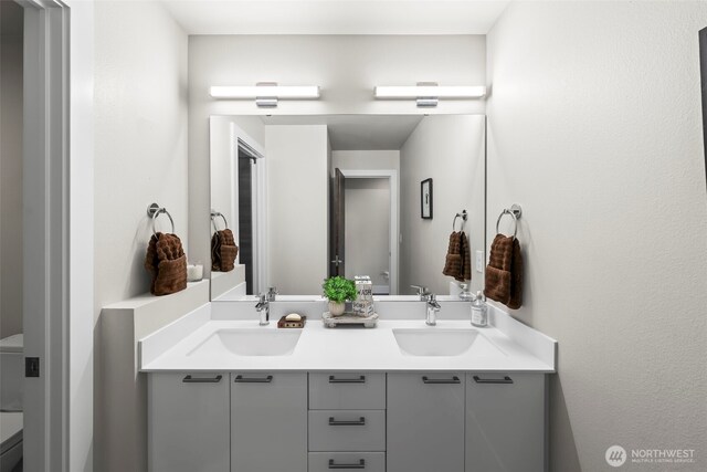 32867 Madrona Ave SE, Black Diamond, WA 98010 - bathroom with toilet and double vanity