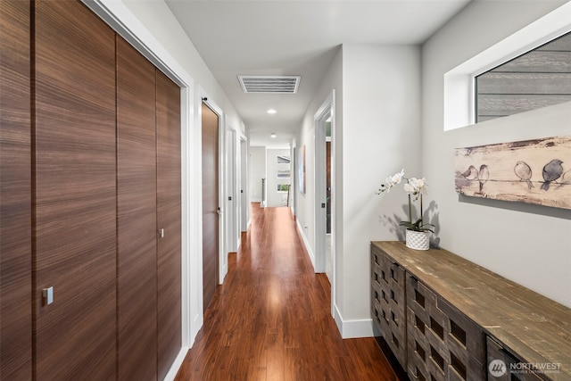32867 Madrona Ave SE, Black Diamond, WA 98010 - corridor with dark wood-style flooring and baseboards