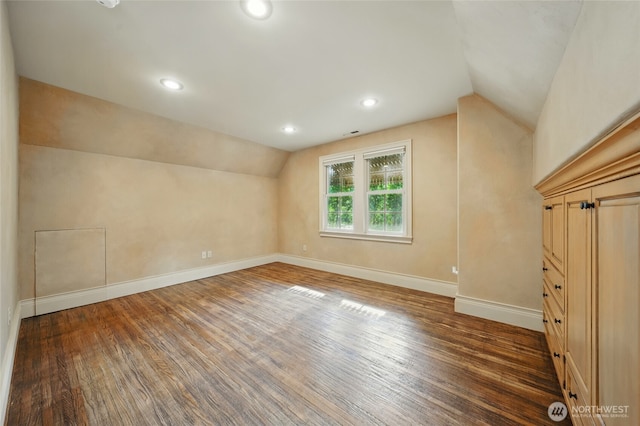 1126 E Alder St, Walla Walla, WA 99362 - bonus room featuring lofted ceiling, wood finished floors, baseboards, and recessed lighting