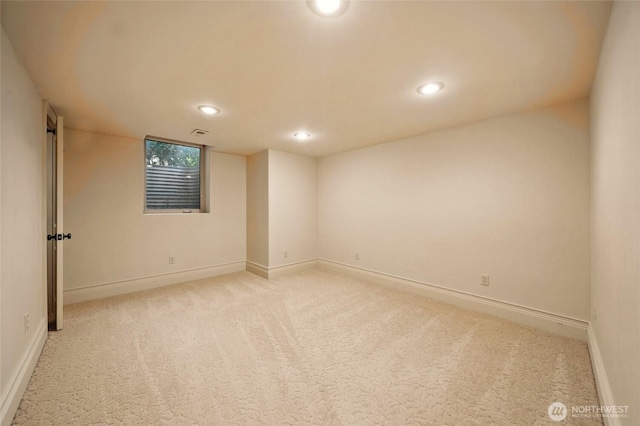 1126 E Alder St, Walla Walla, WA 99362 - empty room with light carpet, baseboards, and recessed lighting