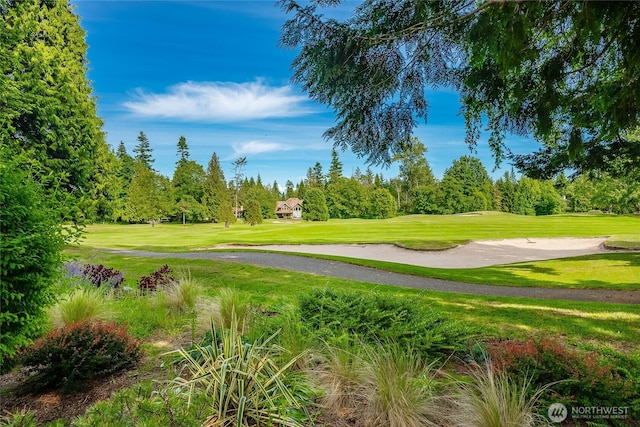 5419 Quail Run, Blaine, WA 98230 - view of property's community with a lawn, golf course view, and view of wooded area