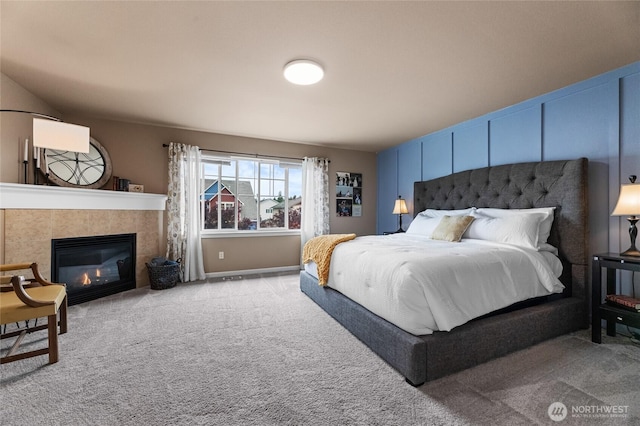 15315 91st Ave SE, Yelm, WA 98597 - bedroom with carpet flooring and a fireplace