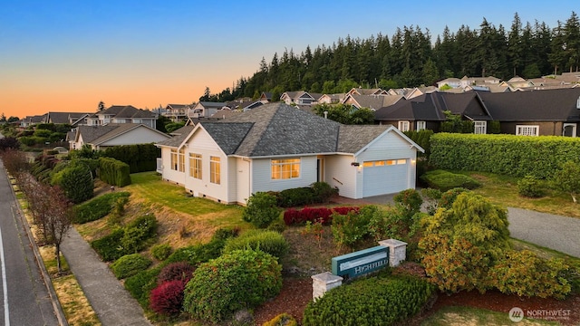 3421 Highfield Ct, Bellingham, WA 98226 - view of front of property with a residential view and a garage