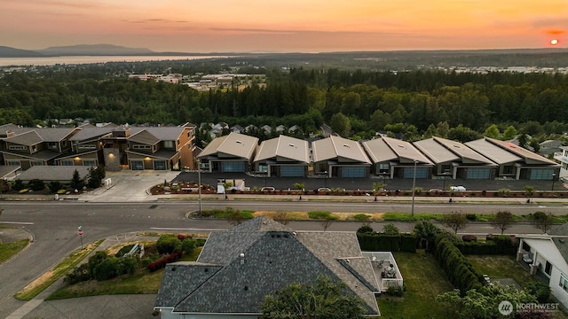 3421 Highfield Ct, Bellingham, WA 98226 - aerial view at dusk of a residential view and a forest view