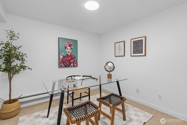 1601 Taylor Ave N Unit 303, Seattle, WA 98109 - office featuring light carpet and baseboards