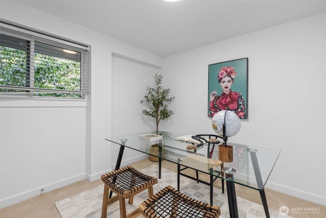 1601 Taylor Ave N Unit 303, Seattle, WA 98109 - office area with baseboards and light colored carpet