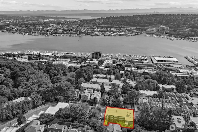 1601 Taylor Ave N Unit 303, Seattle, WA 98109 - view of property location featuring property boundaries highlighted and a nearby body of water