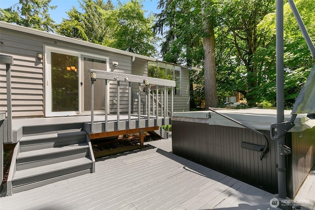 10008 50th Pl W, Mukilteo, WA 98275 - deck featuring a hot tub
