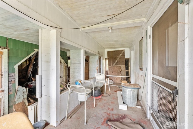 1921 Taylor St, Centralia, WA 98531 - sunroom with radiator heating unit